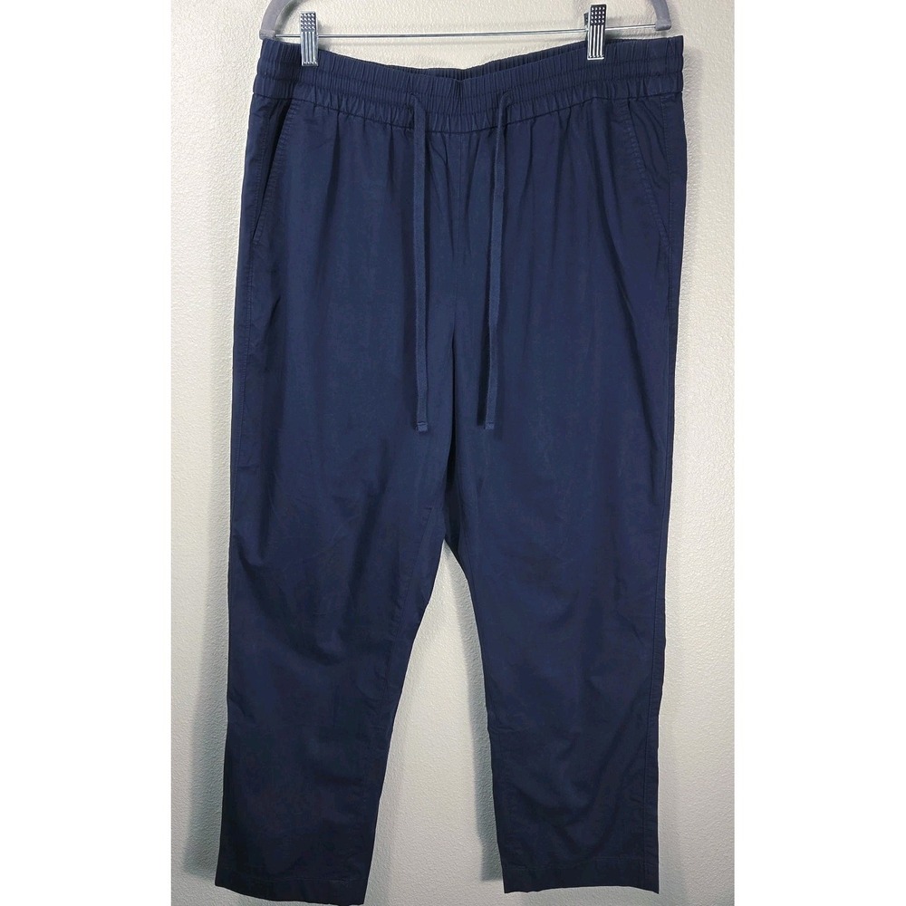 J.Crew Pull On Pants Womens XL Navy‎ Blue Elastic Waist Straight Leg Casual